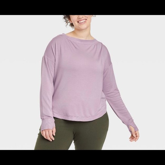All in Motion™ Women's Super Soft Modal Sweatshirt - Mauve - Picture 4 of 6